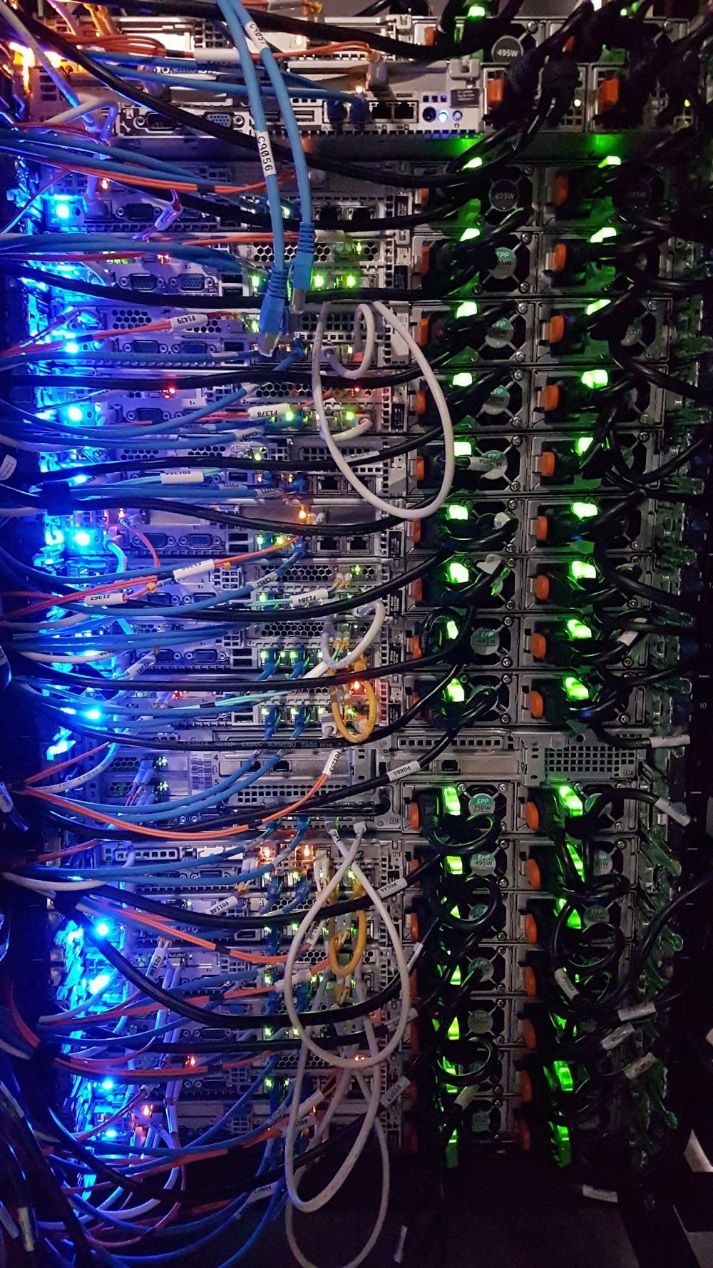 Office deactivation Bay Area stack of data center equipment before teardown